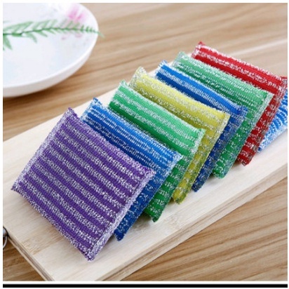 Leony Sabut Spons Jaring Metalik M138 - Spon Cuci Piring Anti Gores 11x8.5cm