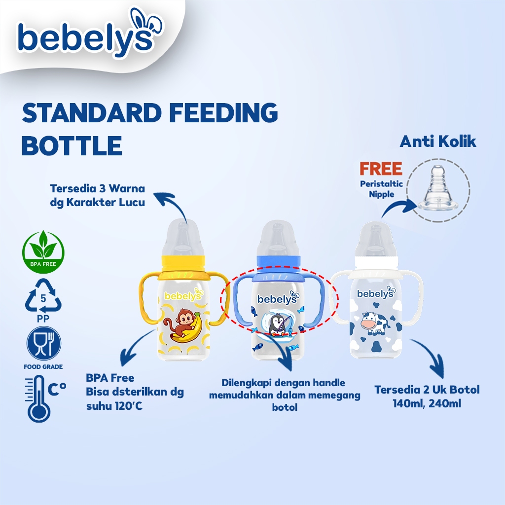 Bebelys Botol Susu 240ml Standard Feeding BPA Free BS240-001H