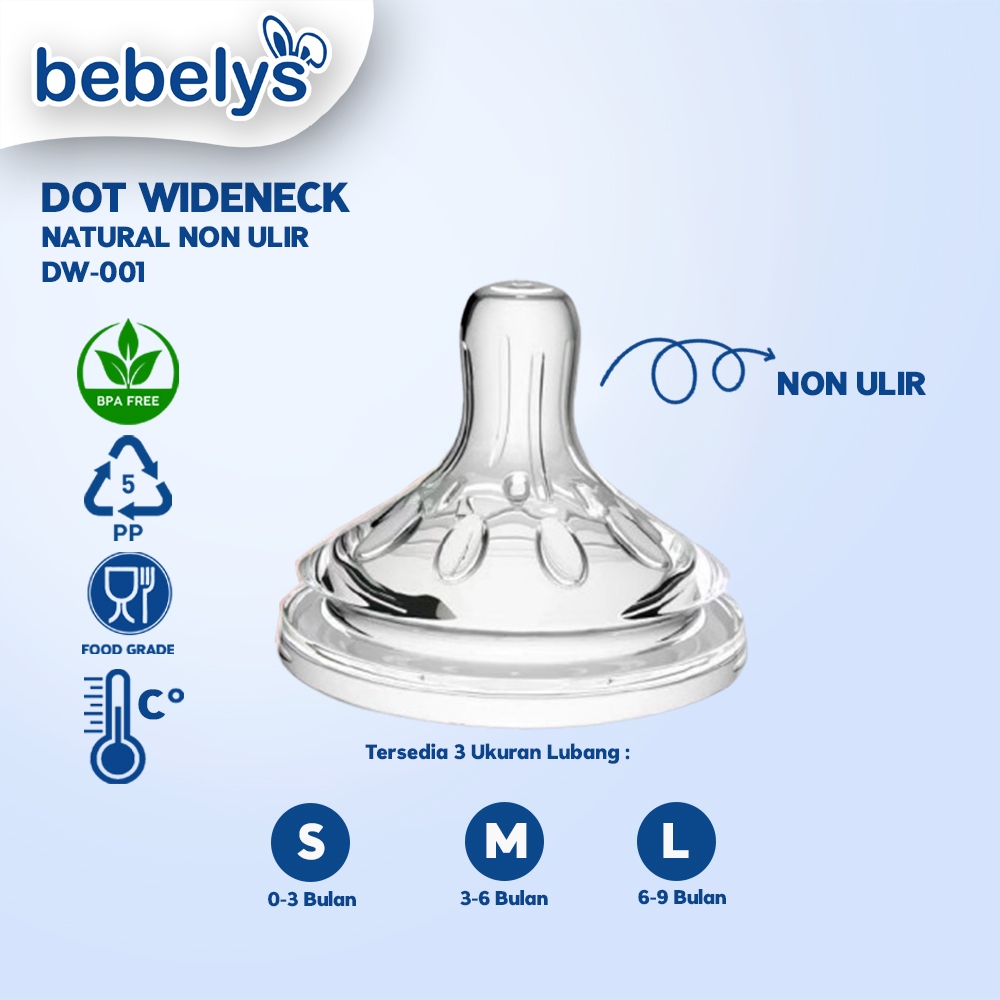 Bebelys Dot Bayi Wideneck Non Ulir BPA Free DW-001