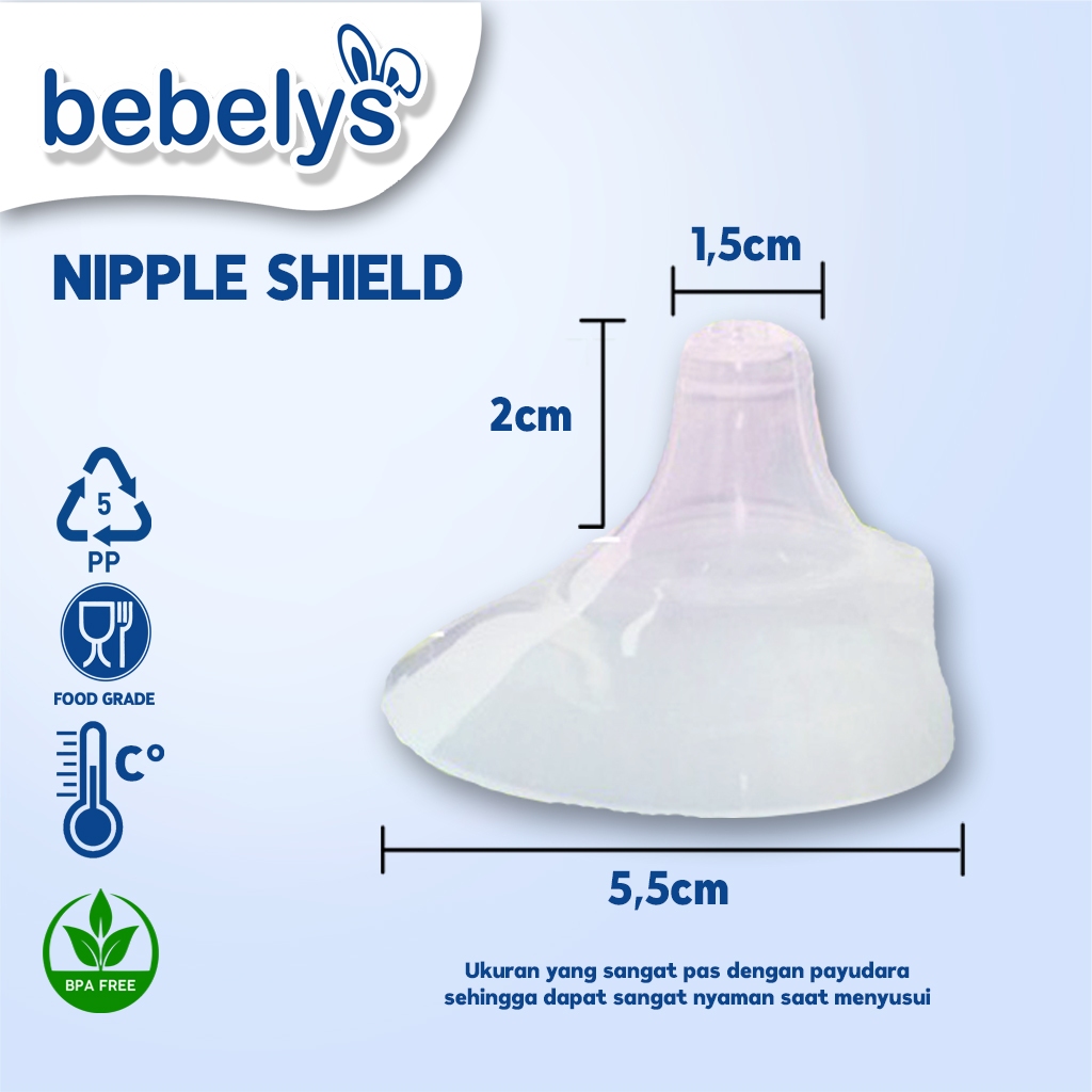 Bebelys Nipple Shield Triangle NS-003 – Pelindung Puting ASI BPA Free (1 pcs)