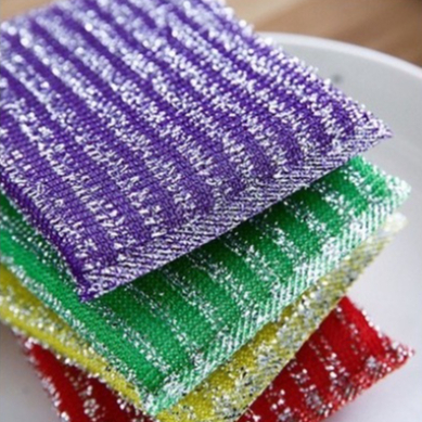 Leony Sabut Spons Jaring Metalik M138 - Spon Cuci Piring Anti Gores 11x8.5cm
