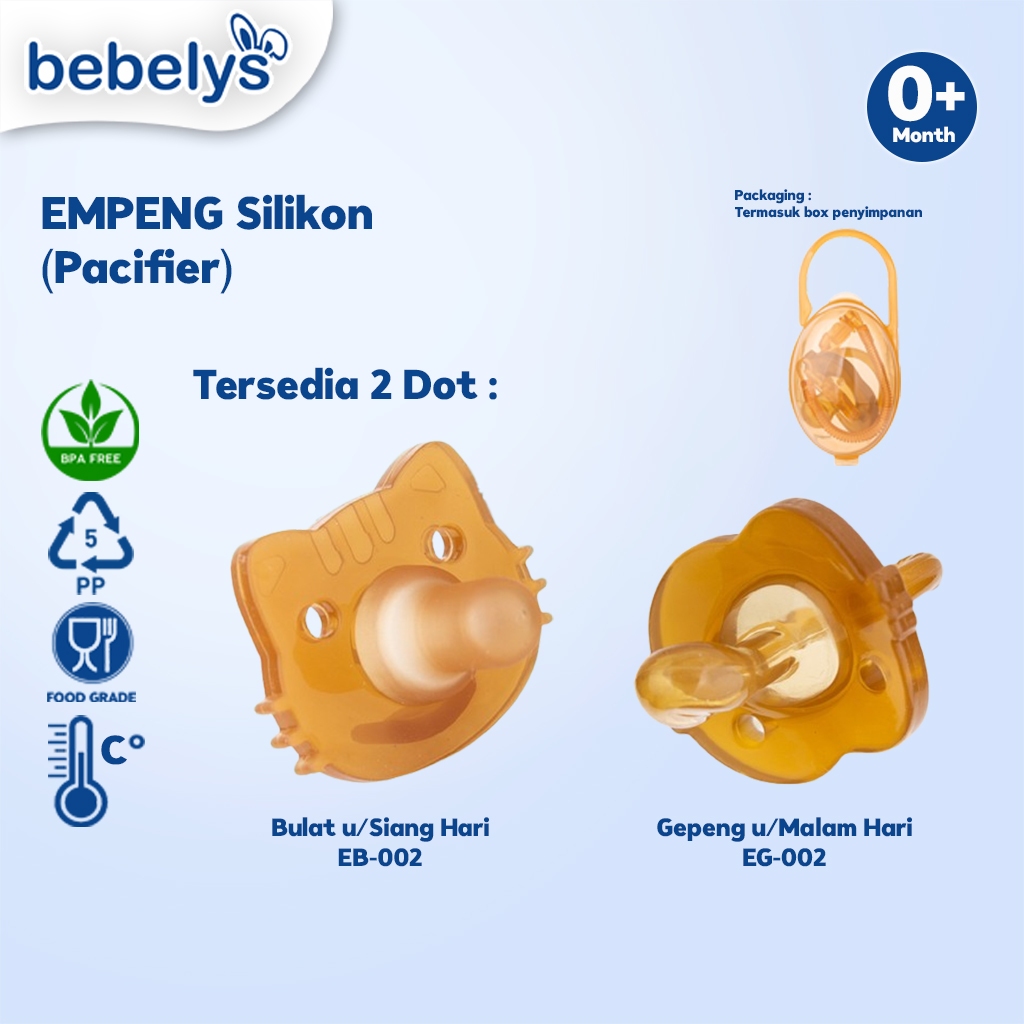 Bebelys Empeng Bayi Pacifier Full Silikon BPA Free