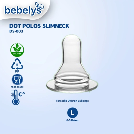 Bebelys Dot Bayi Polos Slimneck BPA Free DS-003