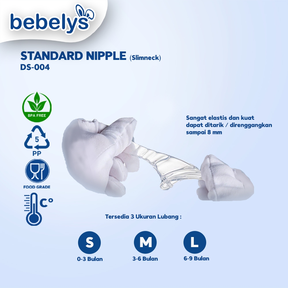 Bebelys Dot Bayi Standard Slimneck BPA Free DS-004