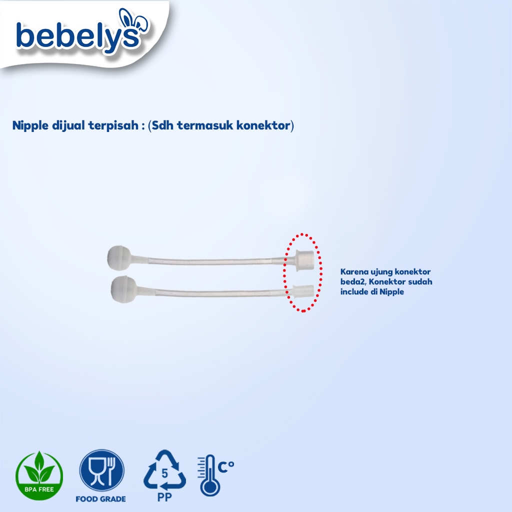 Bebelys Nipple & Sedotan Botol Susu Wideneck – Pilihan Lengkap & Food Grade (NSS & SSW Series)