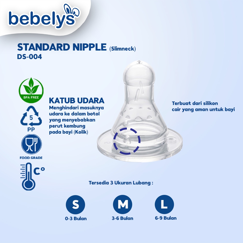 Bebelys Dot Bayi Standard Slimneck BPA Free DS-004