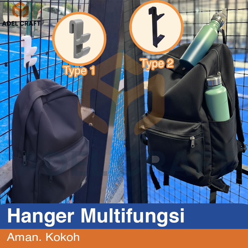 Ktmstore - Gantungan Padel Court Hook Hanger Tas Raket Botol Minum Pagar Padel Cage Hook