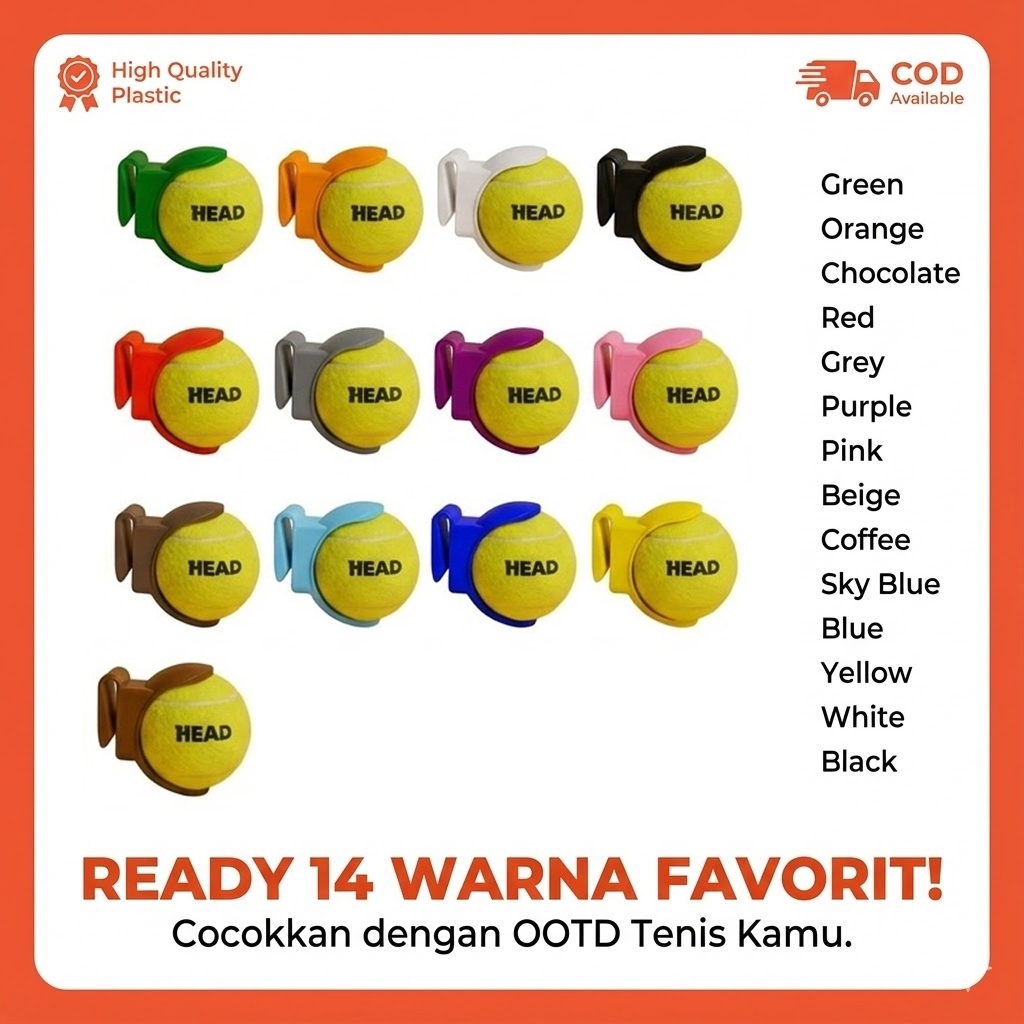 Ktmstore - Tennis Ball Holder Clip Penjepit Bola Tenis Padel Gantungan Bola Olahraga Portable