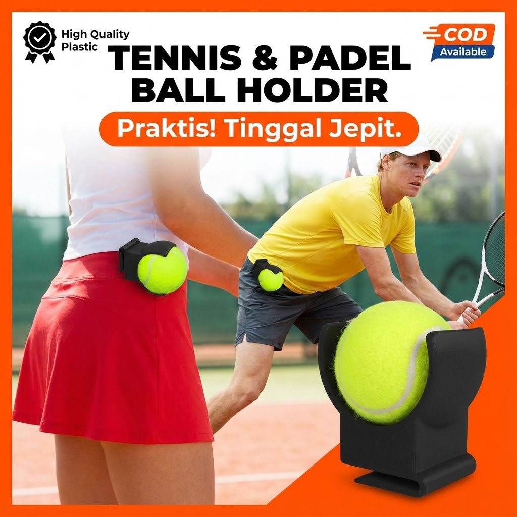 Ktmstore - Tennis Ball Holder Clip Penjepit Bola Tenis Padel Gantungan Bola Olahraga Portable