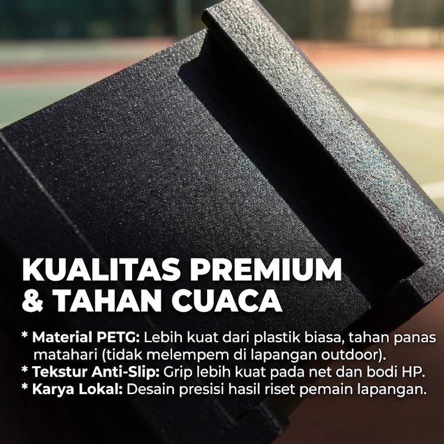 Ktmstore - KTMSTORE Phone Holder Net Tennis Padel Badminton Pickleball Dudukan HP Jaring Lapangan Ekonomis
