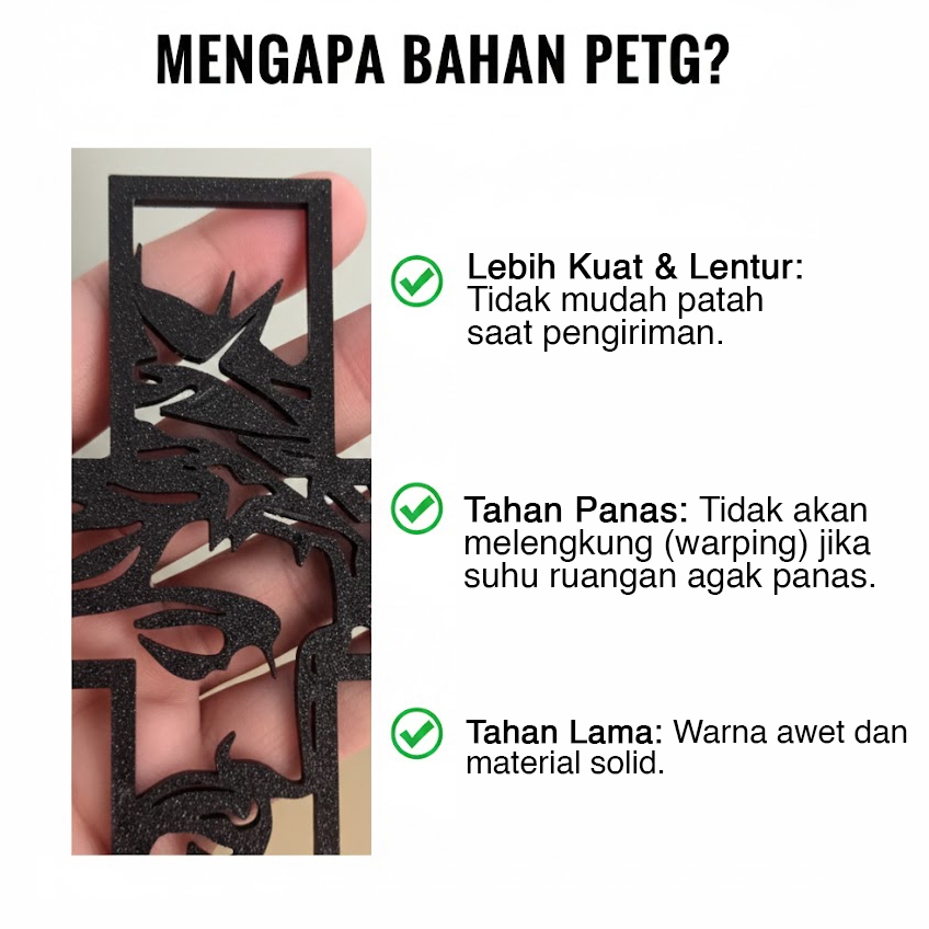 Ktmstore - Hiasan Dinding Salib Jesus Wall Art Pajangan Rohani Kristen Katolik Dekorasi minimalis 17