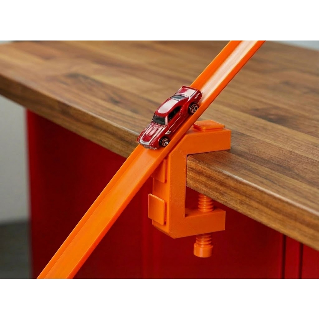 Ktmstore - Jepitan Double Track Hot Wheels 4-Way Clamp PETG Penyangga Track Builder Custom