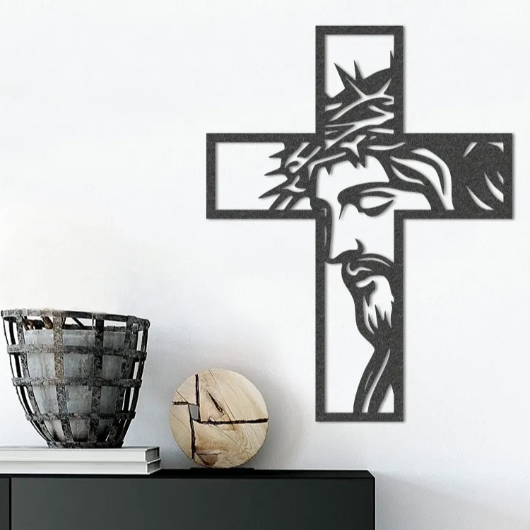 Ktmstore - Hiasan Dinding Salib Jesus Wall Art Pajangan Rohani Kristen Katolik Dekorasi minimalis 17