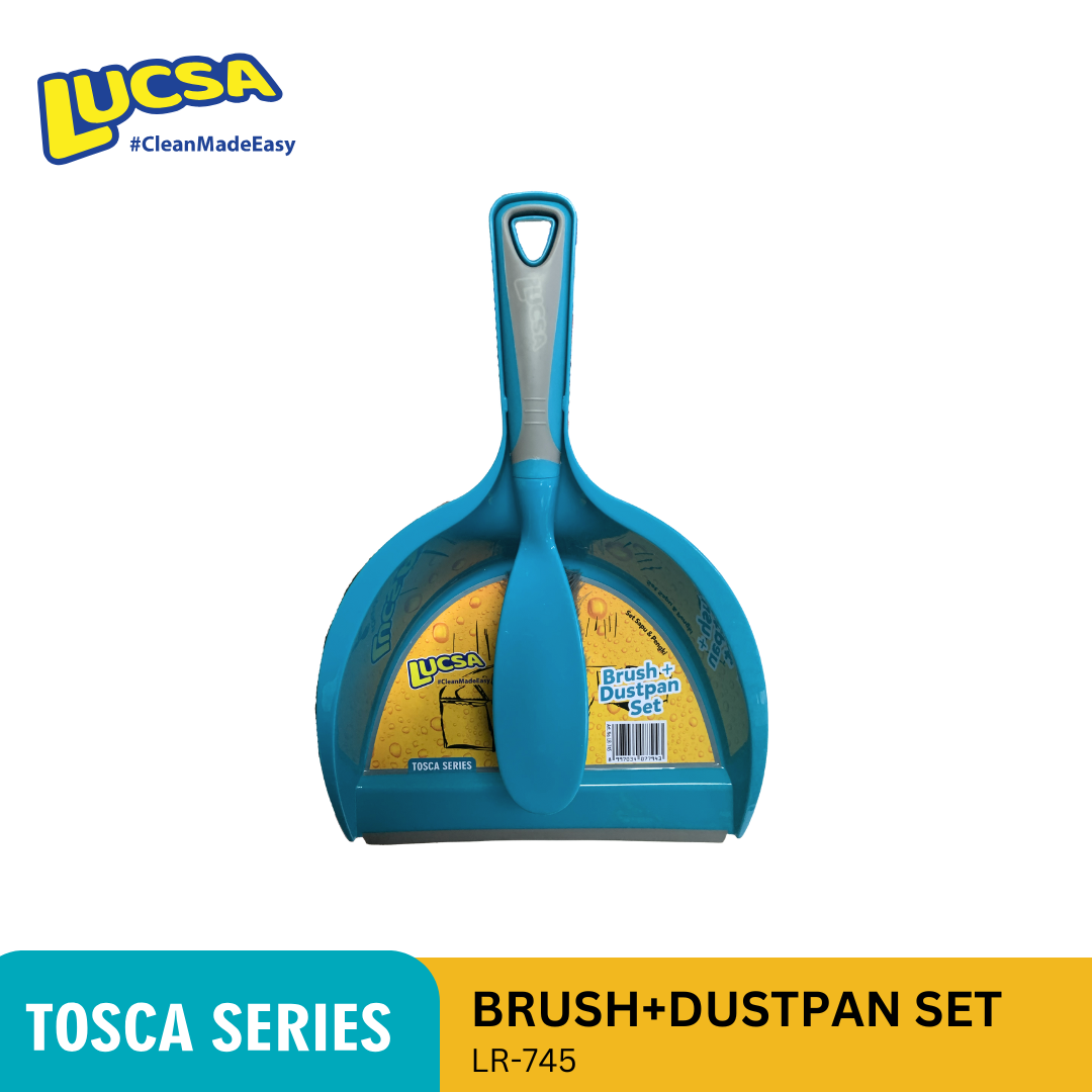 Sapu Pengki Mini Floor Broom set Serokan Serbaguna Dust pan Dustpan mobil Lucsa LR-745