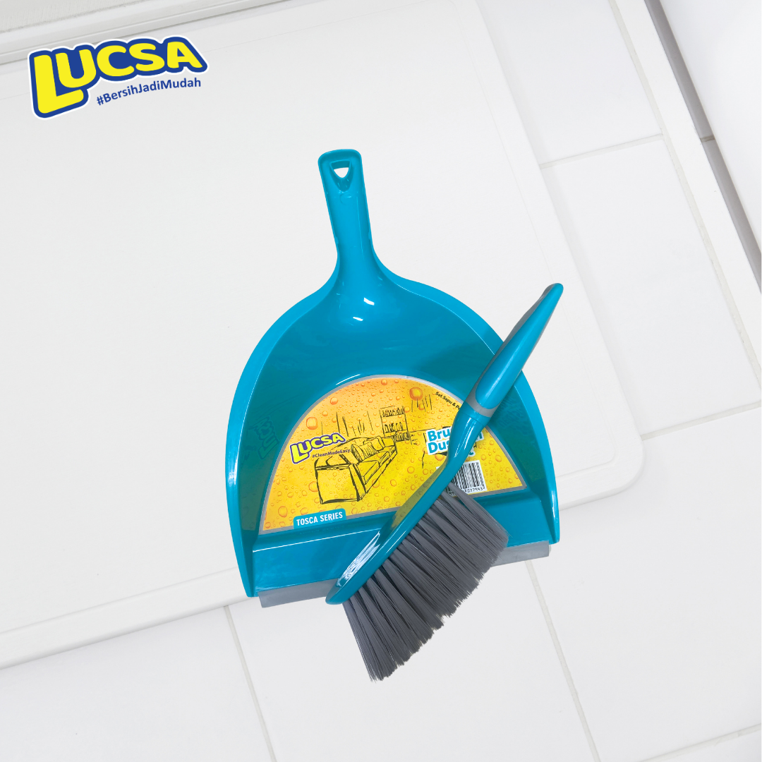 Sapu Pengki Mini Floor Broom set Serokan Serbaguna Dust pan Dustpan mobil Lucsa LR-745