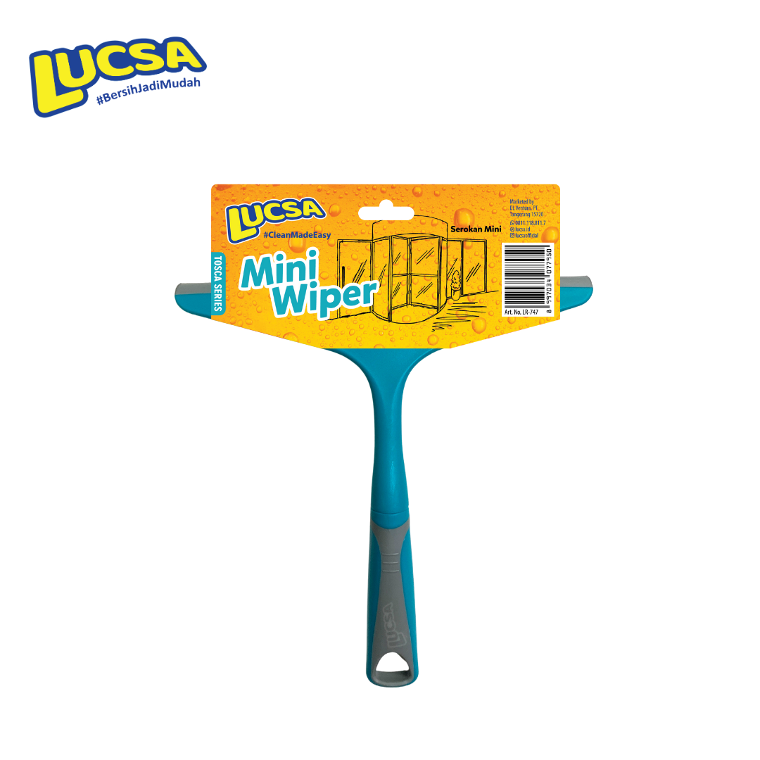 Mini Wiper Kaca Alat Pembersih Jendela Kaca Multifungsi Window Cleaner serokan Lucsa LR-747