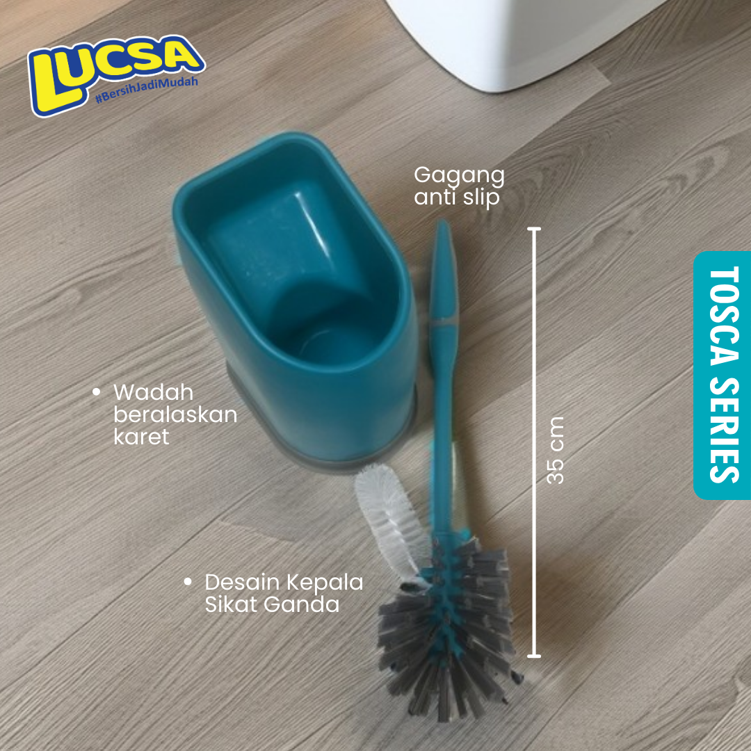 Sikat Toilet Brush Set Sikat Kamar Mandi Kloset Closet Brush Wadah Lucsa LR-749
