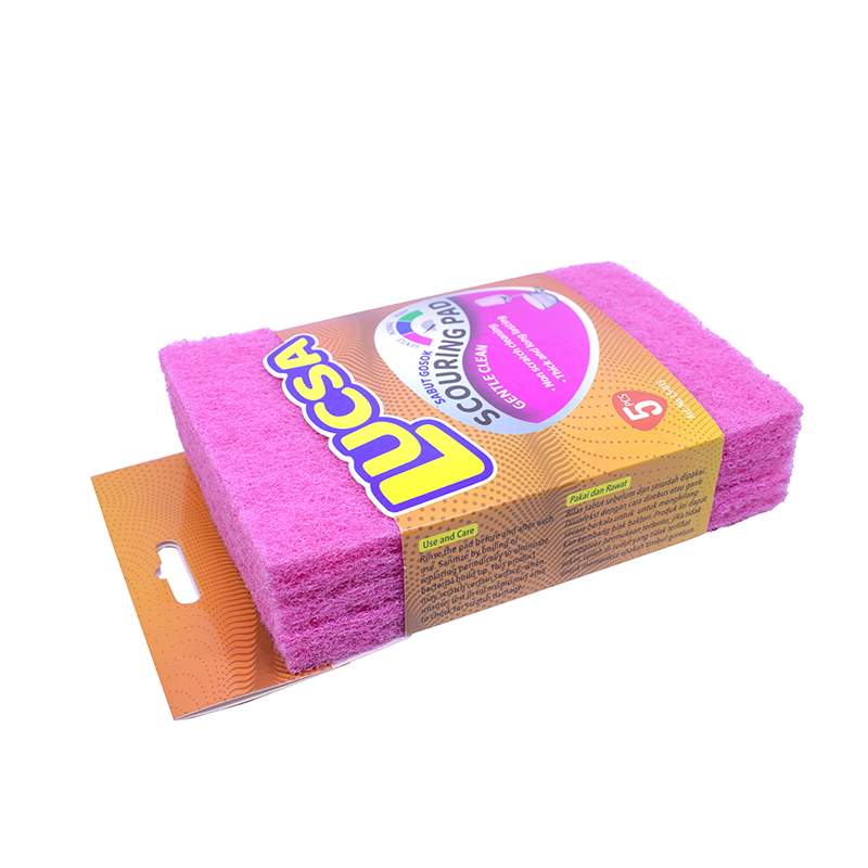 Sabut cuci piring tapas gosok Scouring pads 5 pcs Gentle Use lembut Anti Gores LS-015 Lucsa