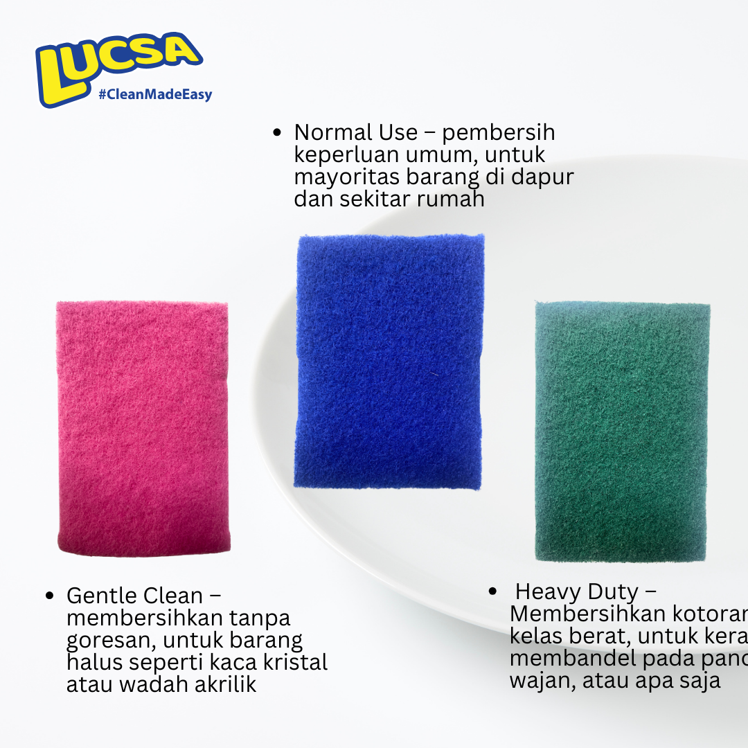 Sabut cuci piring tapas gosok Scouring pads 5 pcs Normal Use Multifungsi LS-035 Lucsa