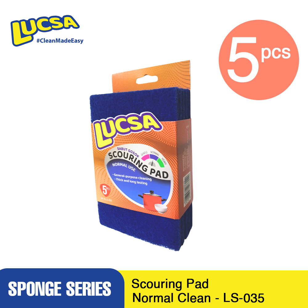 Sabut cuci piring tapas gosok Scouring pads 5 pcs Normal Use Multifungsi LS-035 Lucsa