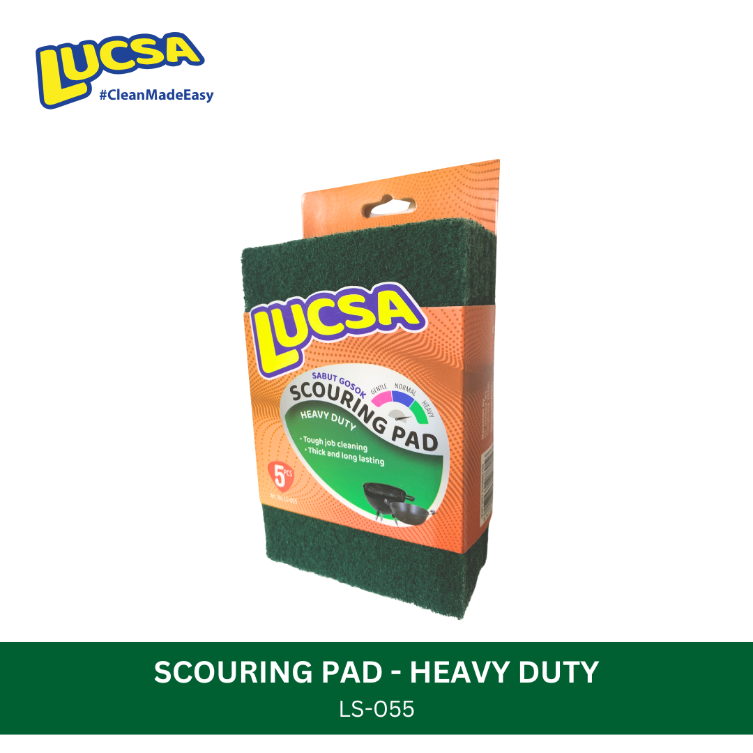 Sabut cuci piring tapas gosok Scouring pads 5 pcs Heavy Duty Keras LS-055 Lucsa