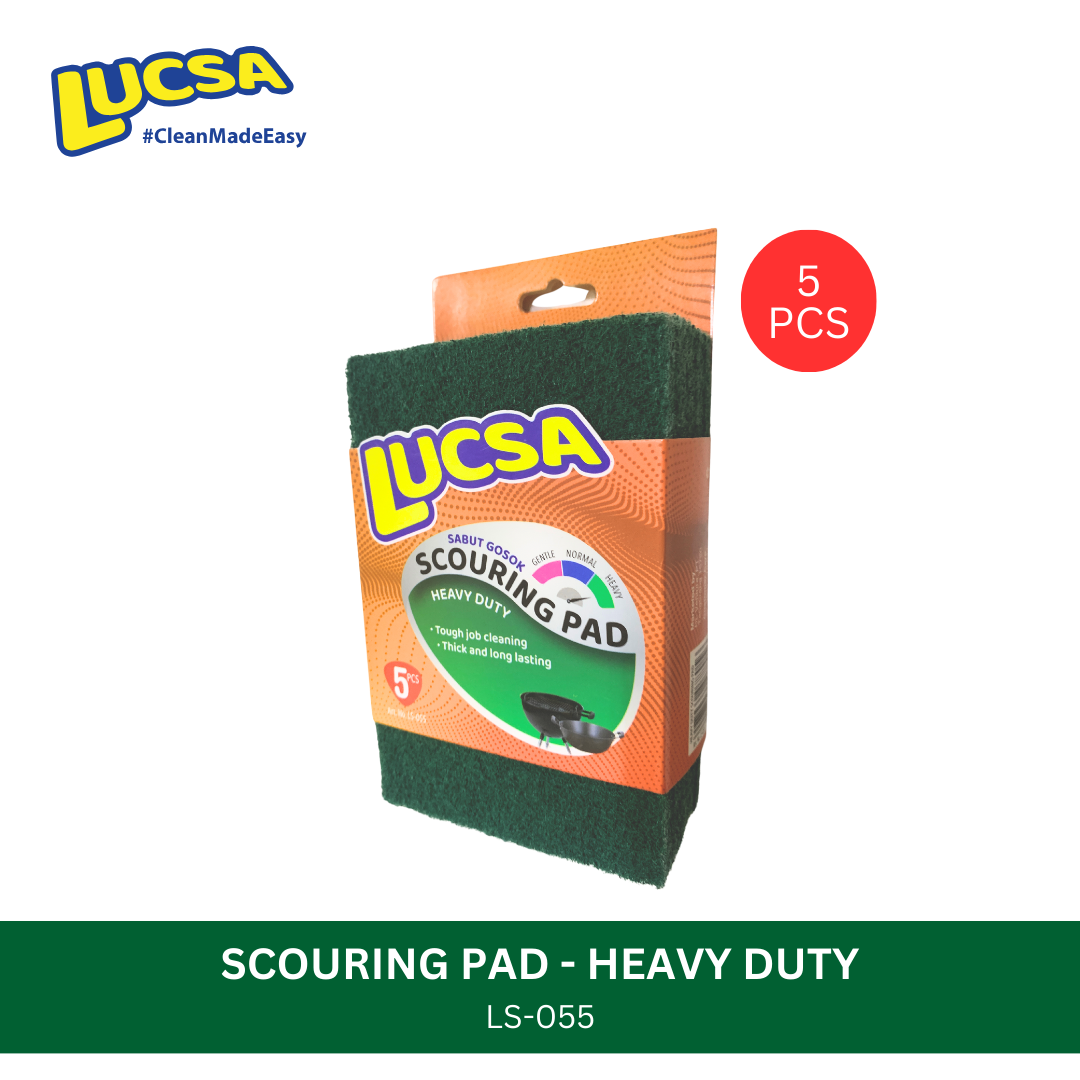 Sabut cuci piring tapas gosok Scouring pads 5 pcs Heavy Duty Keras LS-055 Lucsa