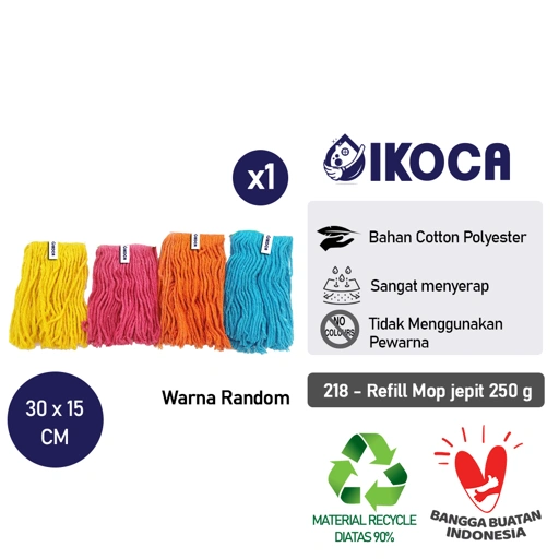 Refill Pel Alat Pel Lantai Pengepel Mop Jepit Warna IKOCA IKO-218