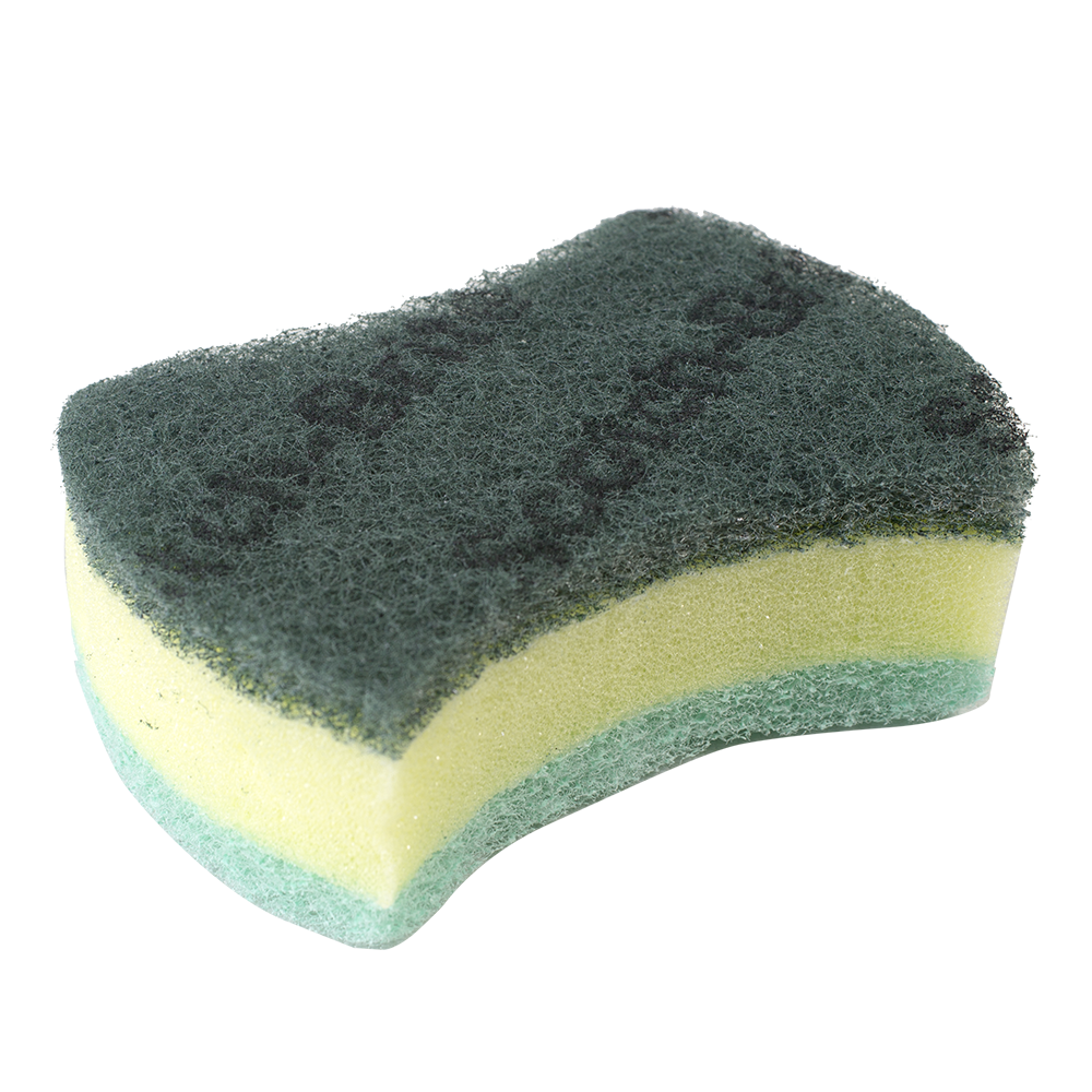 3M Scotch Brite Sabut Spons Hijau Cuci Piring 2 In 1 ID 34