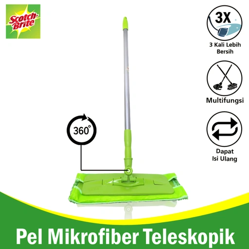 3m Scotch Brite ID-741 Pel Clip Microfiber Teleskopik Set Alat Kebersihan