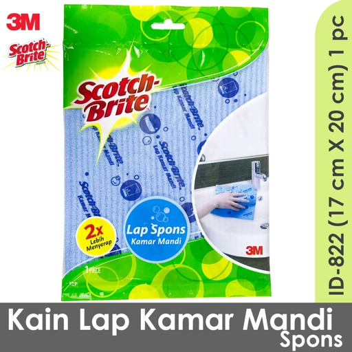 3M Scotch Brite Kain Lap Spons Sponge Kamar Mandi ID-822