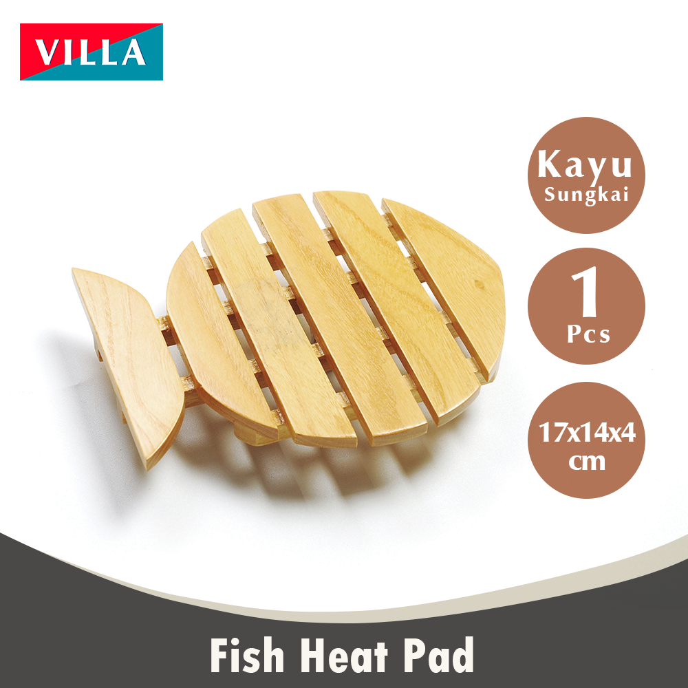 Fish Heat Pad Tatakan Kayu Motif Ikan Panci Anti Panas Alas Villa 0701
