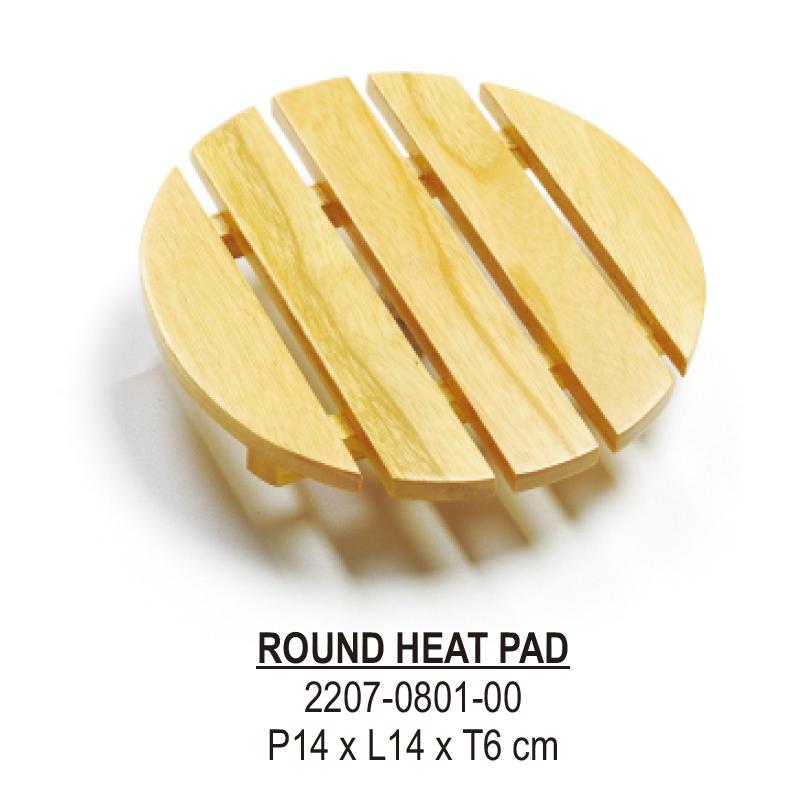 Round Heat Pad Tatakan Kayu Motif Bulat Panci Anti Panas Alas Villa 0801
