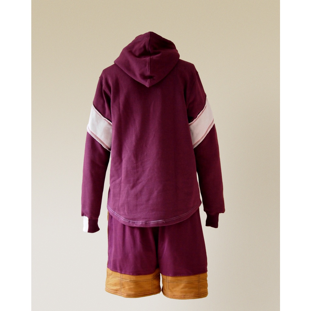 EM Essentials: Monochrome Burgundy Shorts Set