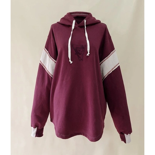 Image of EM Essentials: Monochrome Burgundy Logo Hoodie