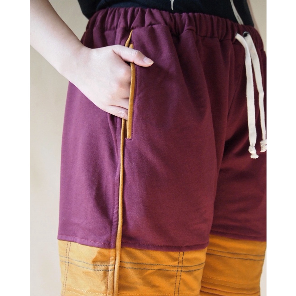 EM Essentials: Monochrome Burgundy Shorts Set