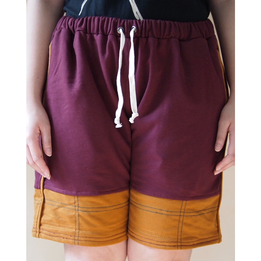 EM Essentials: Monochrome Burgundy Shorts