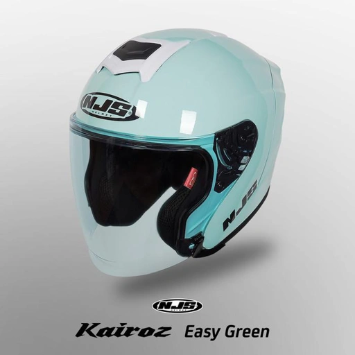 NJS Kairoz V1 Solid Visor Warna - Helm Half Face