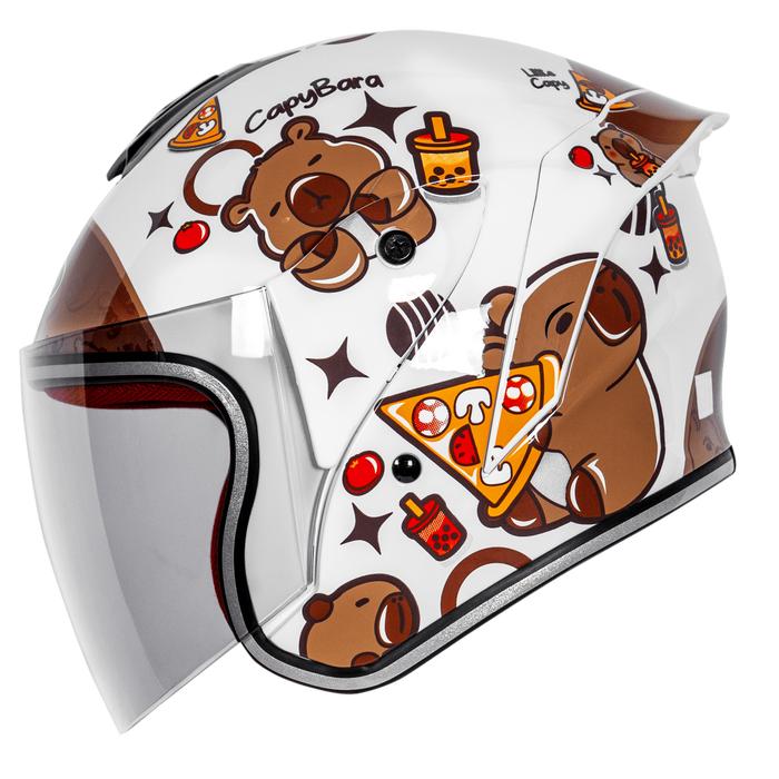 NJS Kairoz Kids Capybara White - Helm Anak