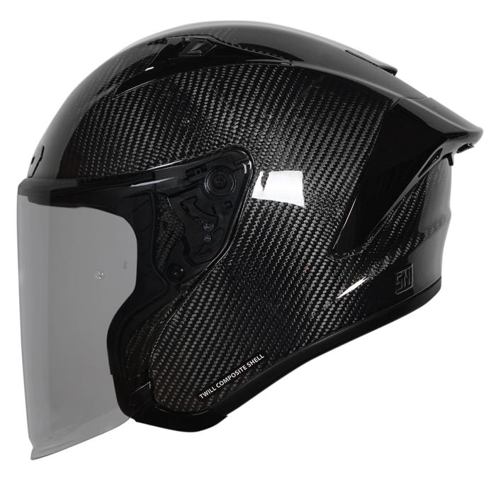 NJS Kairoz GT Carbon Twill Gloss/Doff - Helm Half Face