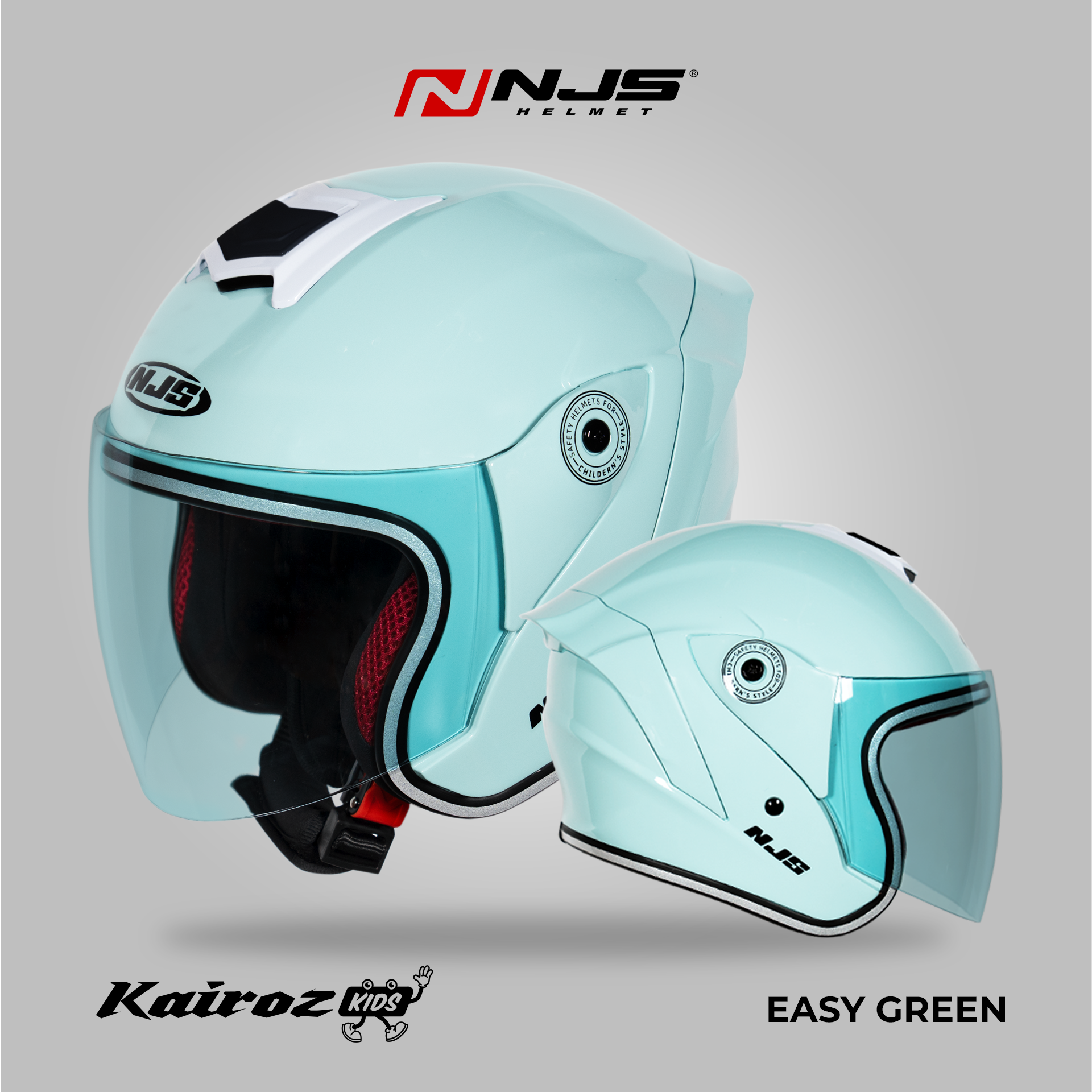 NJS Kairoz Kids Solid - Helm Half Face