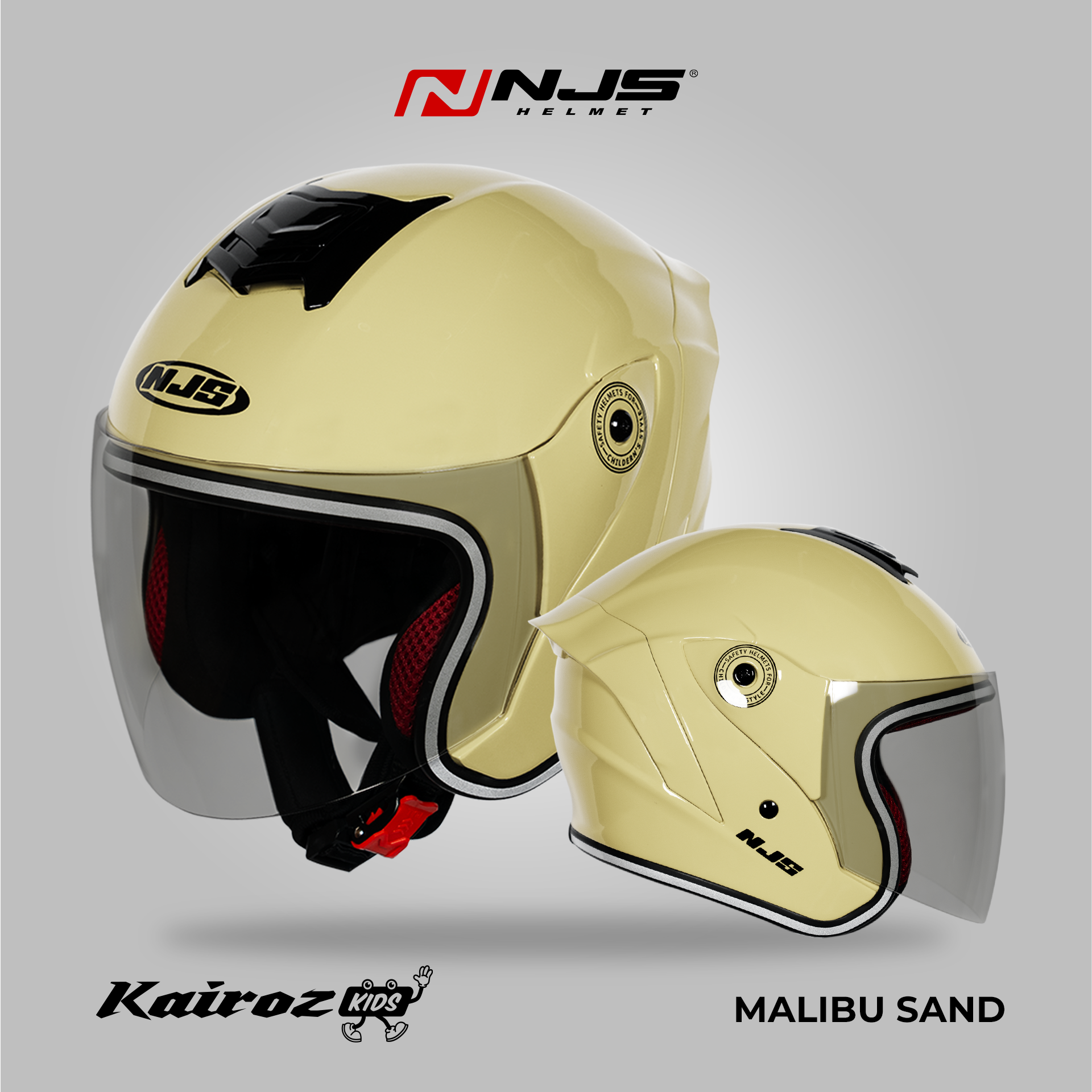 NJS Kairoz Kids Solid - Helm Half Face