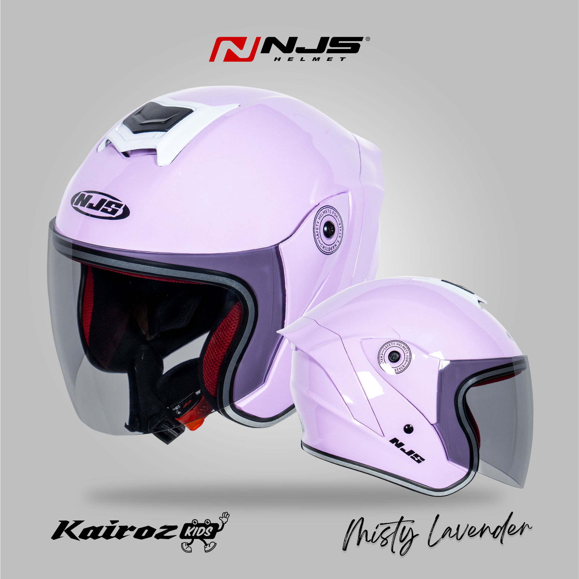NJS Kairoz Kids Solid - Helm Half Face