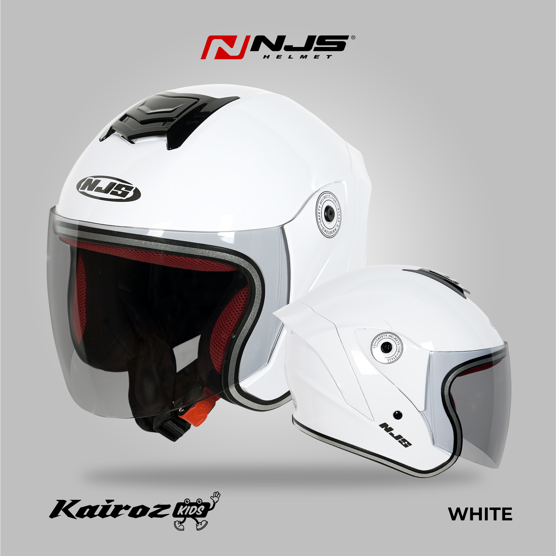 NJS Kairoz Kids Solid - Helm Half Face