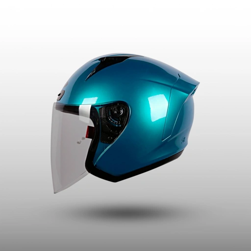 Image of NJS KRONOZ Blue Paradise - Helm Half Face