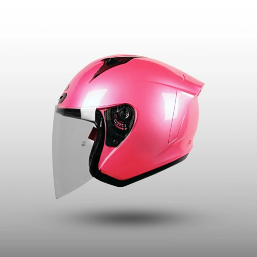 Image of NJS KRONOZ Pink Met - Helm Half Face