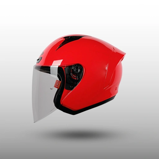 Image of NJS KRONOZ Red Solid - Helm Half Face