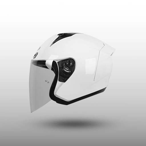 Image of NJS KRONOZ White - Helm Half Face