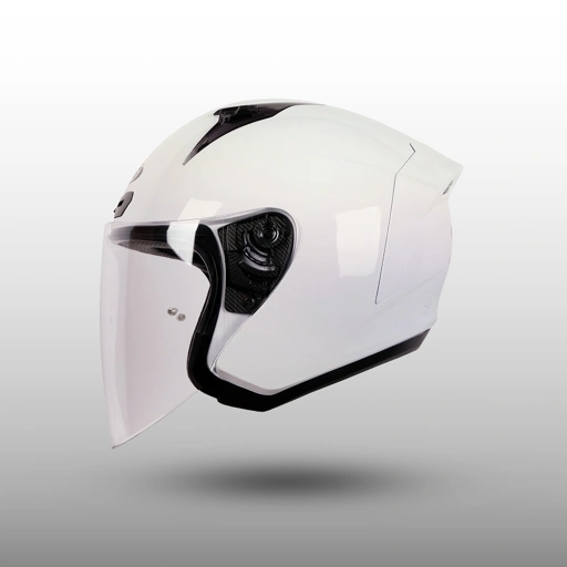 Image of NJS KRONOZ White Pearl - Helm Half Face