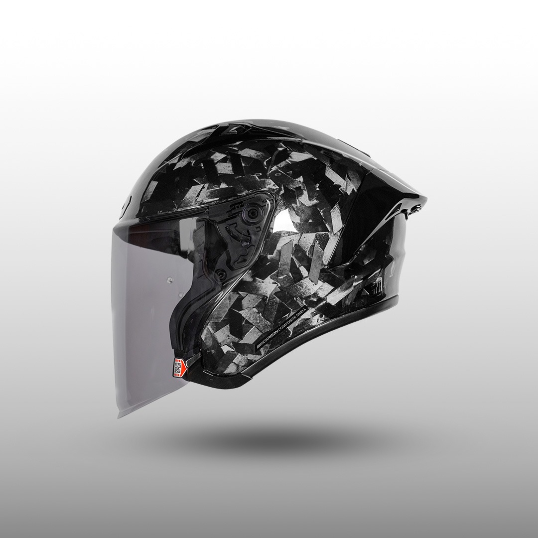 NJS Kairoz GT Carbon Forged Gloss/Doff - Helm Half Face