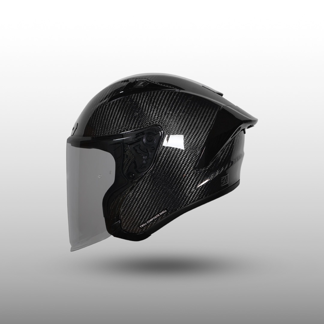 NJS Kairoz GT Carbon Twill Gloss/Doff - Helm Half Face